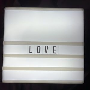 Led board light with letters
